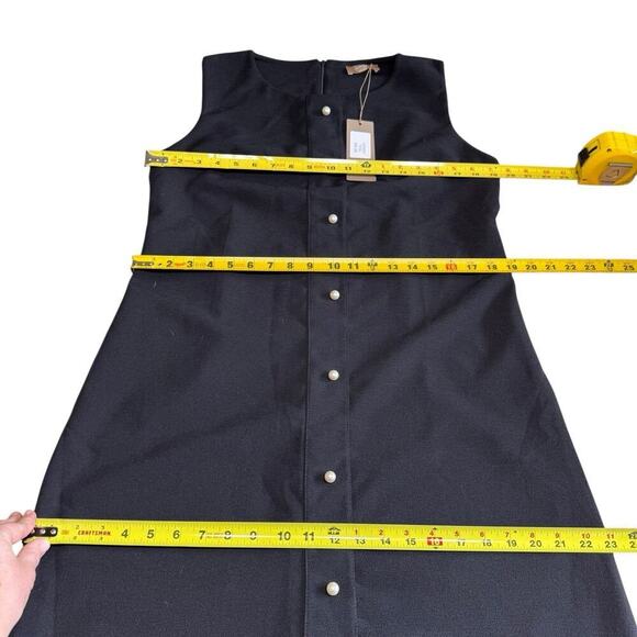 Carla Conti Dress Shift Black Made In Italy Sleeveless XL Witchy Gothic Goth - Picture 9 of 10